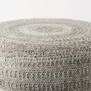 Bina 30.0L x 30.0W x 15.0H Dark Gray 4 Legged Wool Stool