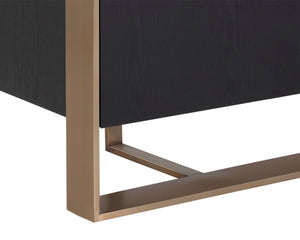 DALTON SIDEBOARD - ANTIQUE BRASS - BLACK