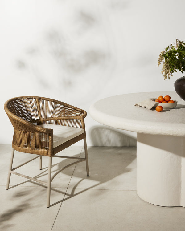 Irving Outdoor Dining Armchair In Sand