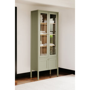 Moe's Hannah Tall Cabinet with Glass Doors