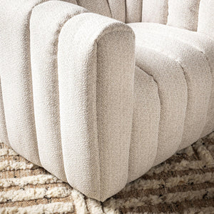 Lexa Upholstered Swivel Chair - Cream by Classic Home