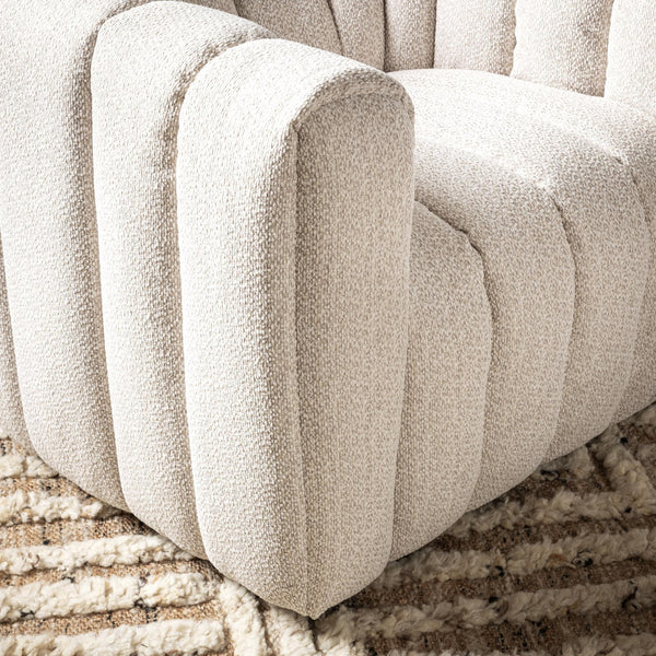 Lexa Upholstered Swivel Chair - Cream by Classic Home