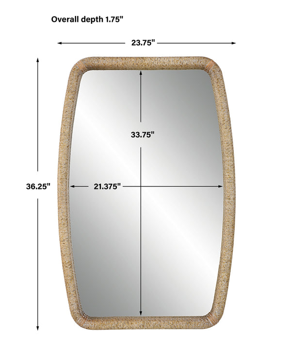 Tiki Rattan Mirror