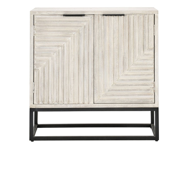 Flint Solid Wood Cabinet in Coastal White