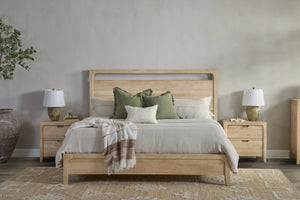 Laguna Solid Wood Bed with Cutout Headboard - Eastern King