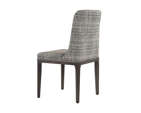 ELISA DINING CHAIR - GREY OAK - NAYA CHECK BLACK