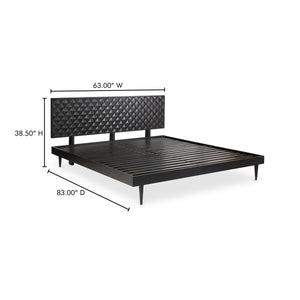 Moe's Pablo Queen Bed in Black Sheesham Wood