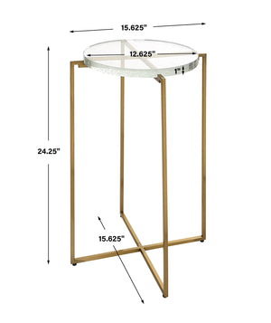 Star-crossed Glass Accent Table