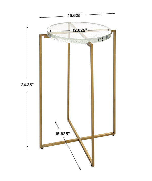 Star-crossed Glass Accent Table