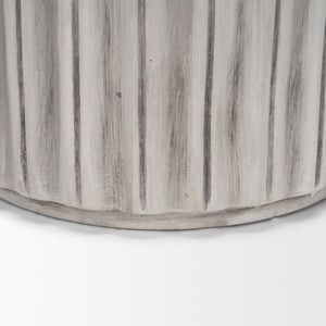 Ummi Tall Off White w/ Gray-Brown Antiquing Ceramic Floor Vase
