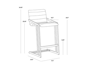WEBBER COUNTER STOOL - BRAVO COGNAC