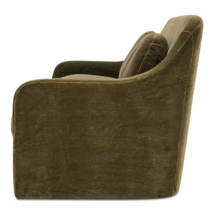 Moe's Rialto Sofa in Dark Green Faux Mohair