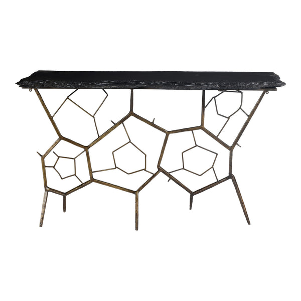 Moe's Nate Slate Console Table in Dark Grey