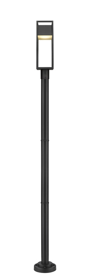 Barwick 1 Light Outdoor Post Mounted Fixture in Black Finish
