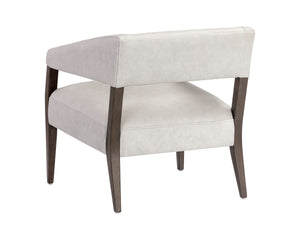 CARLYLE LOUNGE CHAIR - SALOON LIGHT GREY LEATHER
