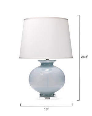Heirloom Glass Table Lamp with Linen Shade