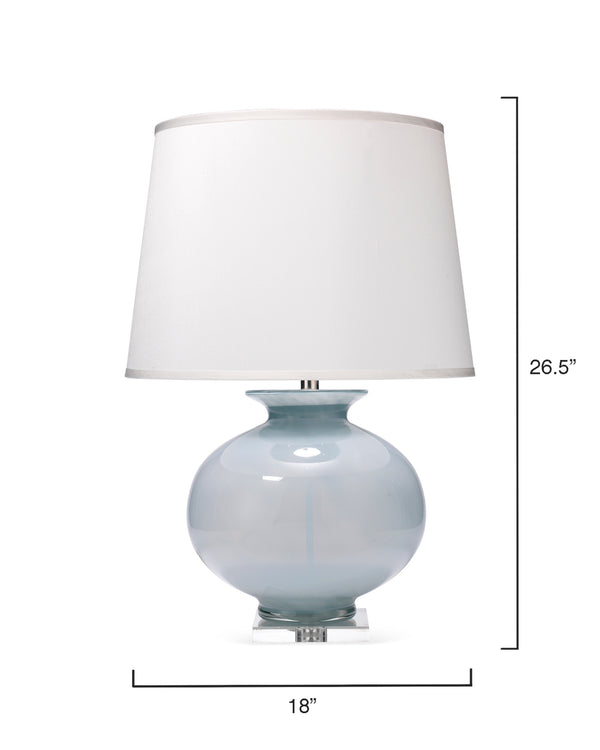 Heirloom Glass Table Lamp with Linen Shade