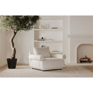 Moe's Rosello Armchair in White Texture