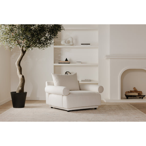 Moe's Rosello Armchair in White Texture