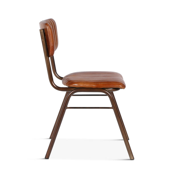 Wellington Collection Iron Chair Leather Seat