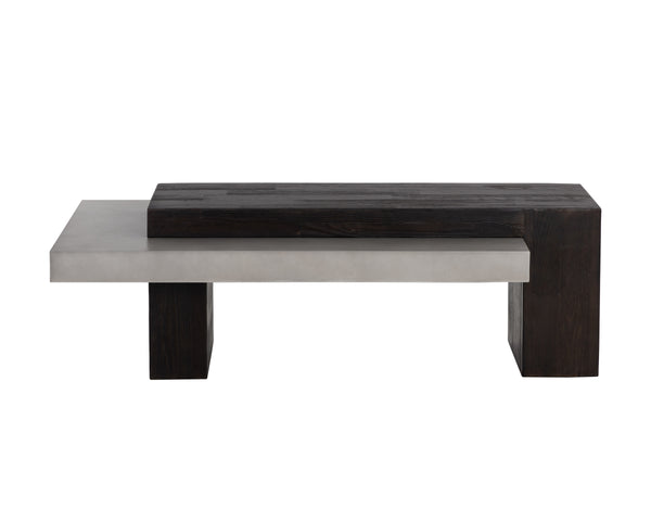 HERRIOT COFFEE TABLE - DARK BROWN / GREY