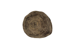 Crosscut Coffee Table Grey Stone Color, Forged Legs
