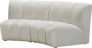 Lynda 2pc. Modular Sectional In Cream Velvet