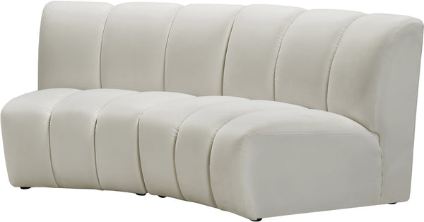 Lynda 2pc. Modular Sectional In Cream Velvet