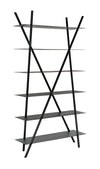 Siddhartha Industrial Steel Bookcase in Matte Black