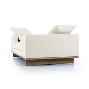Everly Tete A Tete Chaise in Irving Taupe