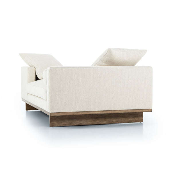 Everly Tete A Tete Chaise in Irving Taupe
