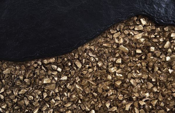Geode Texture Panel Black And Gold, Wall Decor