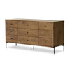 Eaton 9 Drawer Dresser In Amber Oak Resin