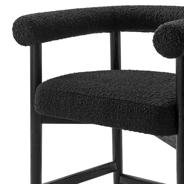 Keanu Boucle Counter Stool Black Legs, Stanton Black 