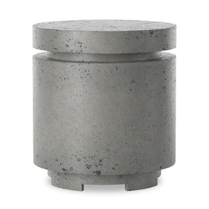 Higgins Outdoor Round Propane Enclosure In Pewter Concrete