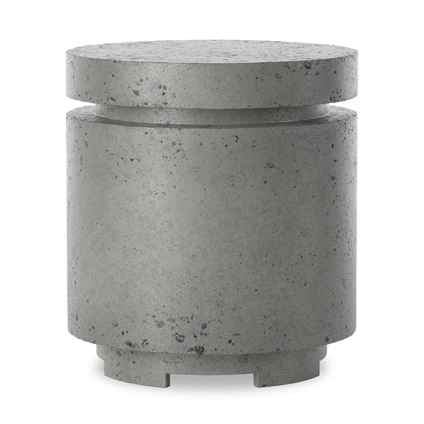 Higgins Outdoor Round Propane Enclosure In Pewter Concrete