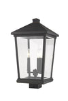 Beacon 3 Light Outdoor Post Mount Fixture in Oil Rubbed Bronze Finish