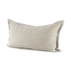 Mae 14L x 26W Beige Fabric Decorative Pillow Cover