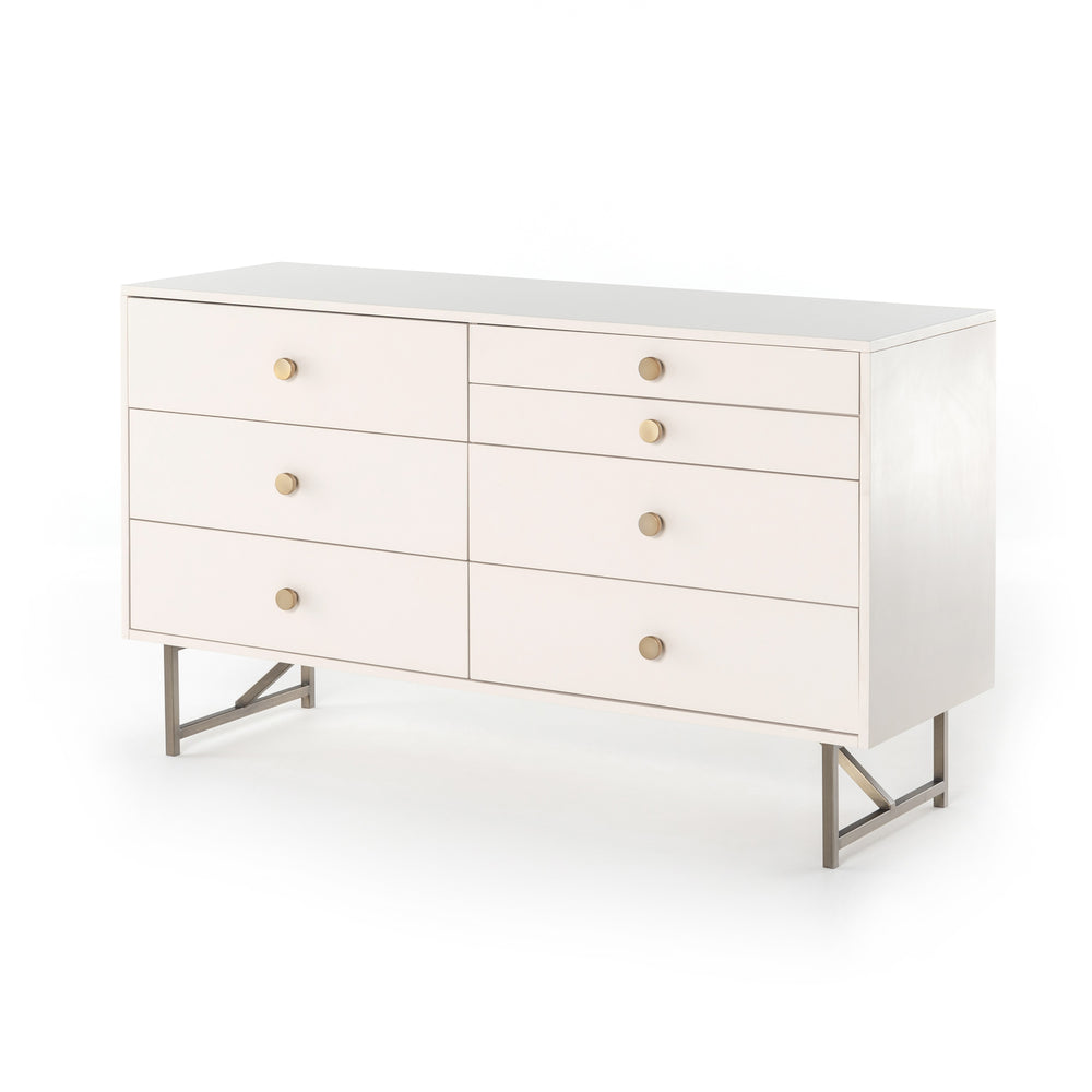 Van 7 Drawer Dresser In Matte Alabaster