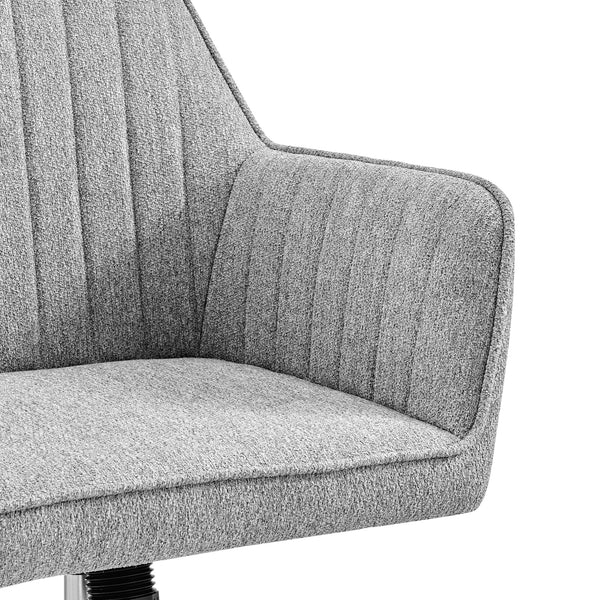 Thompson Fabric Swivel Office Arm Chair In Strata Gray