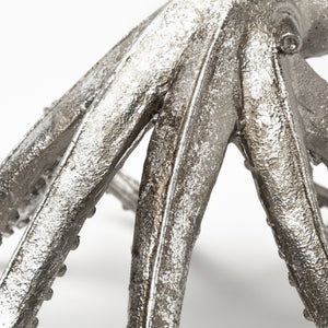 Strafford Medium 13L x 7W Silver Resin Octopus