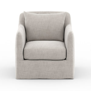 Dade Outdoor Swivel Chair in Stone Grey