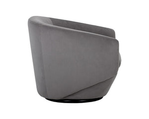 Treviso Swivel Armchair - Antonio Charcoal