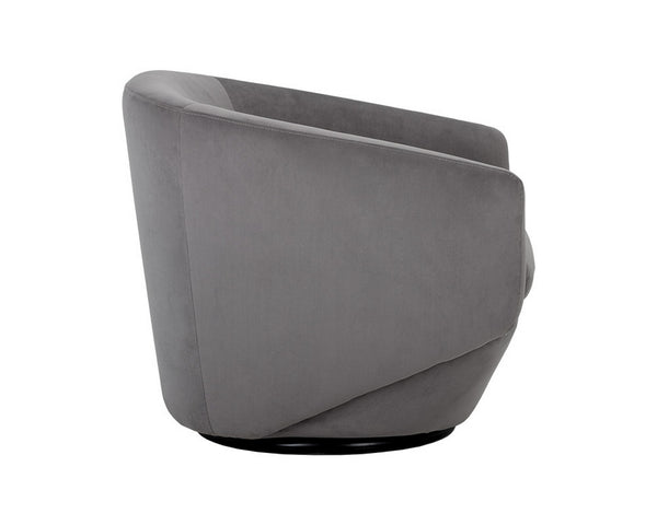 Treviso Swivel Armchair - Antonio Charcoal