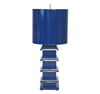 PAGODA LAMP LARGE WITH METAL SHADE NAVY