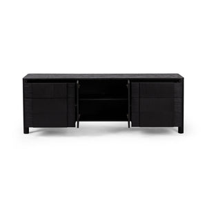 Pollard Media Console In Brushed Ebony Oak
