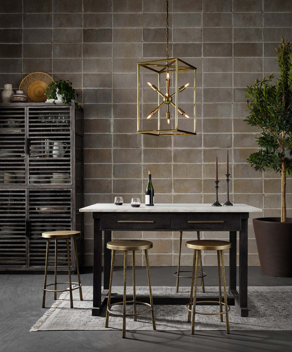 Westwood Counter Stool In Antique Brass