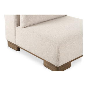 Moe's June Slipper Chair in Oatmeal Beige