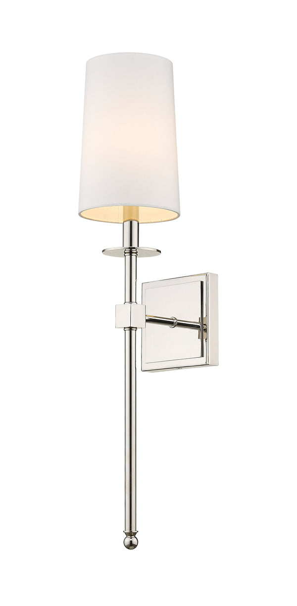 Camila 1 Light Wall Sconce in Polished Nickel Finish