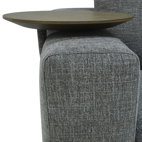 Donovan Upholstered Sectional with Side Table - Gray